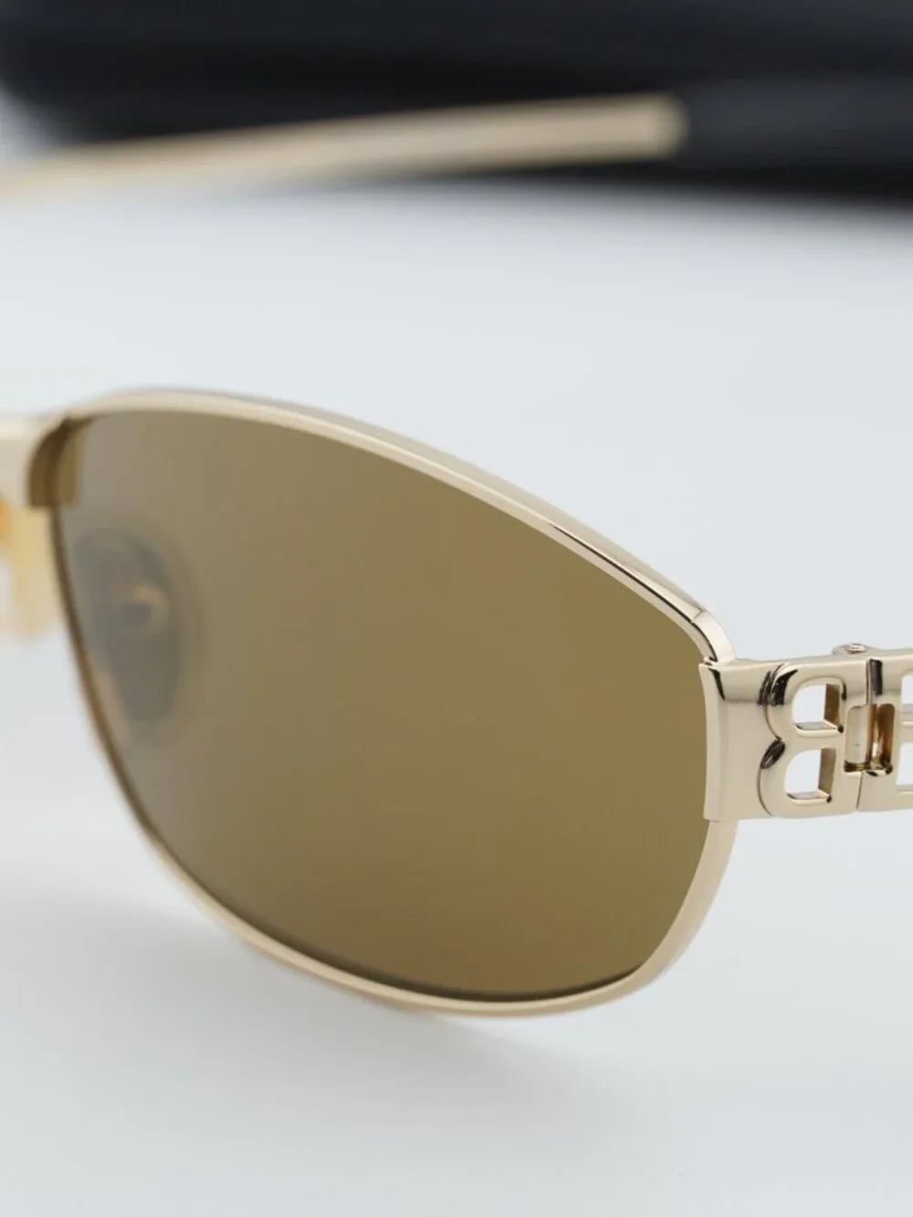 Balenciaga BB0336S 003 Unisex Oval Sunglasses - Gold / Mirror - Picture 7 of 10